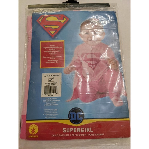 0 6 months Rubie's Costume Baby Girl's DC Comics Superhero Baby Supergirl new - Picture 2 of 6